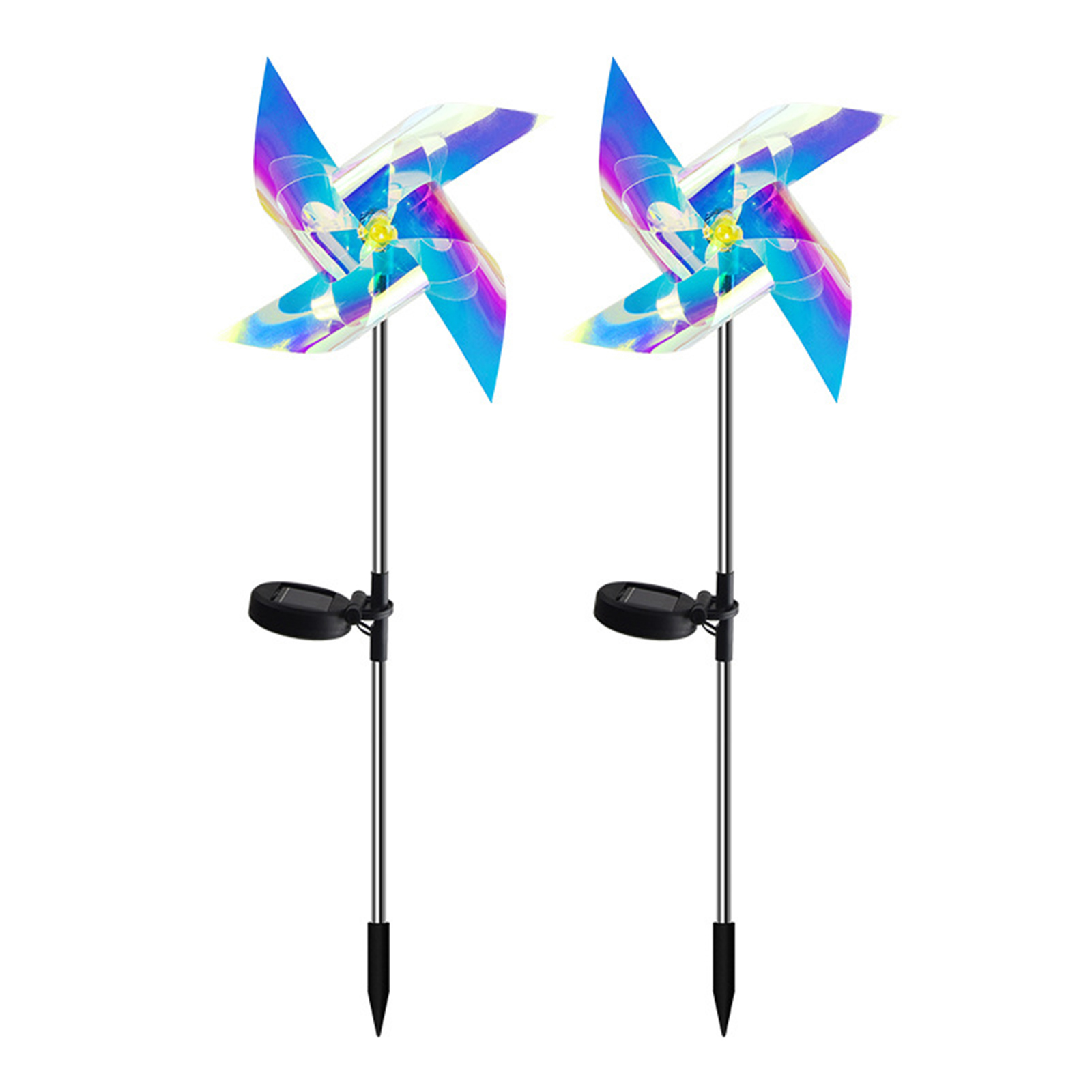 66CM Solar Windmill Lights With 2V120MA Solar Panel IP65 Waterproof Energy Saving Auto On/off Outdoor Courtyard Lawn Lamp 2pcs