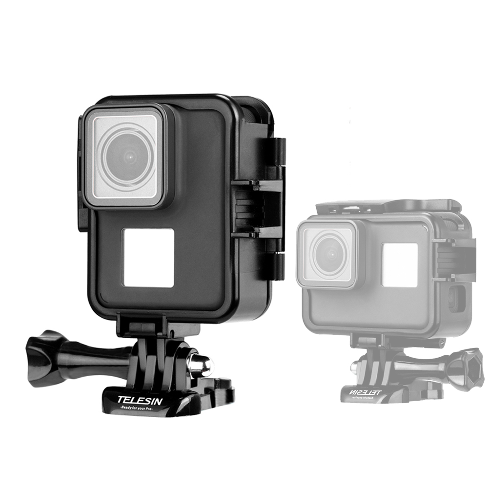 Vertical Protection Frame Case for GoPro Hero 7 6 5 Sports Camera Portable Plastic Frame Shell black