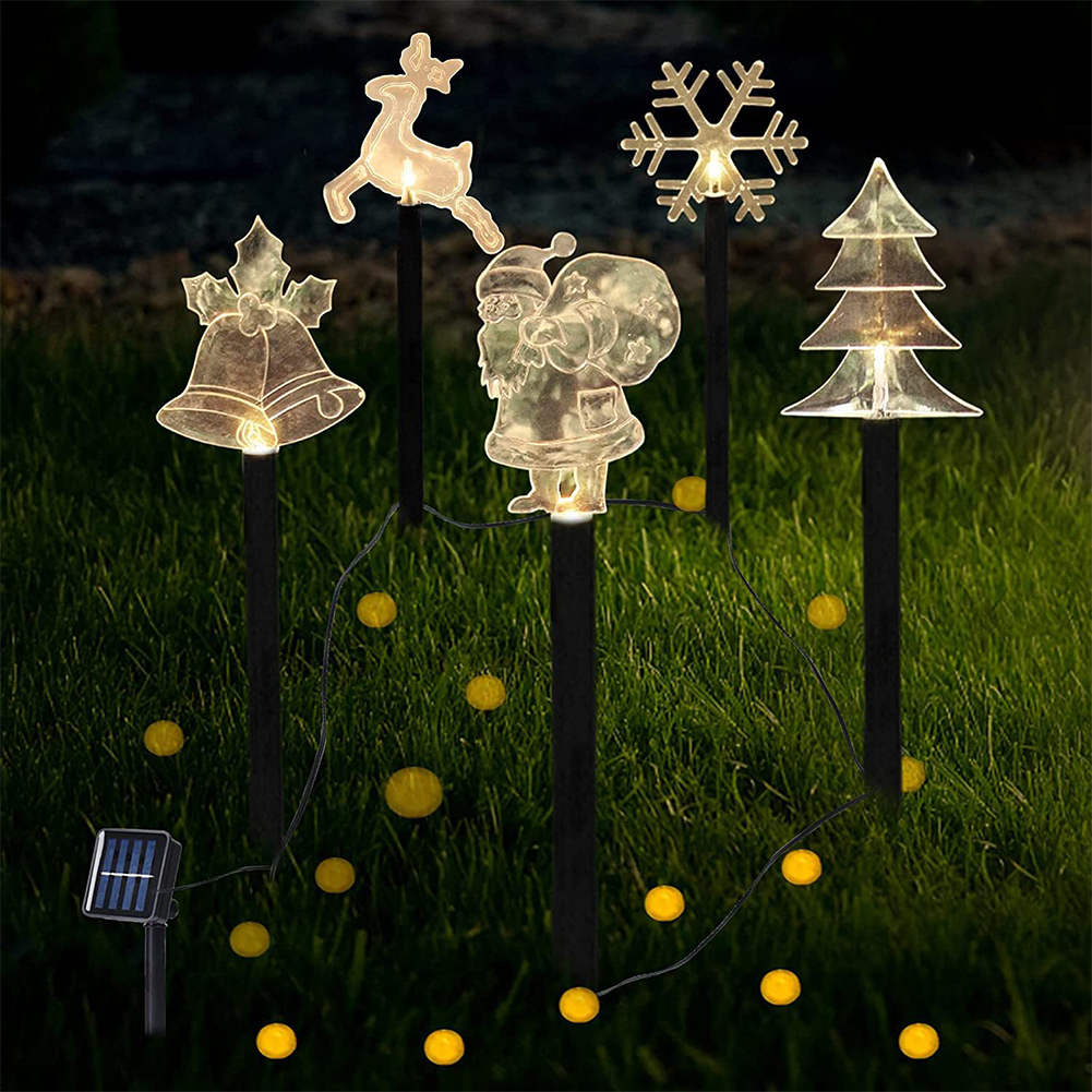 Led Christmas Solar Lawn Light Ip65 Waterproof Energy Saving Fairy Lights