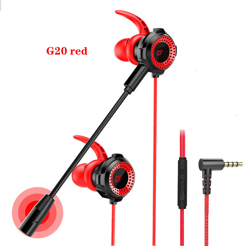 G20 Gaming Earphone For Pubg PS4 CSGO Casque Games Headset 7.1 With Mic Volume Control PC Gamer Earphones G20 red