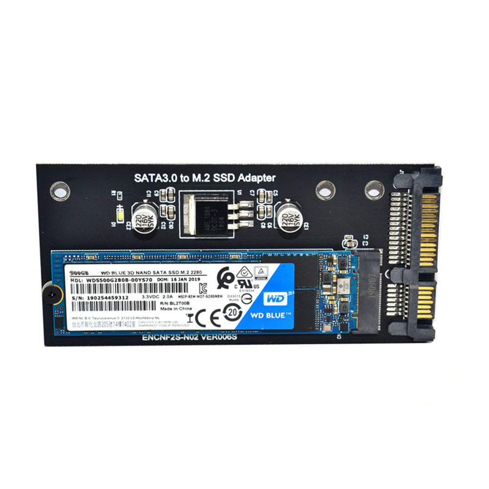 Stable Performance Sata3 To M2 Ngff Adapter  Card Key B-m Ssd Solid State Drive To 6g Interface Conversion Card Support 30/42/60/80mm black