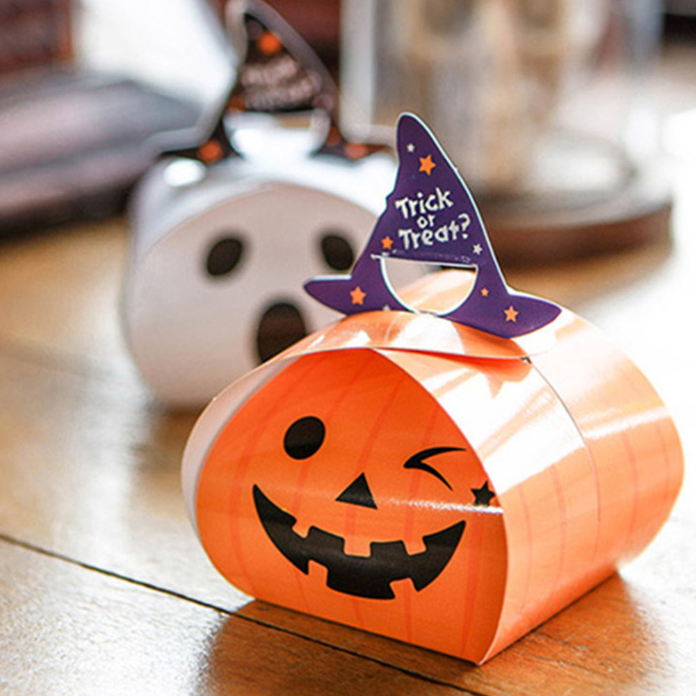 Wholesale 20Pcs Halloween Candy Box Trick or Treat Ghost/Pumpkin Candy