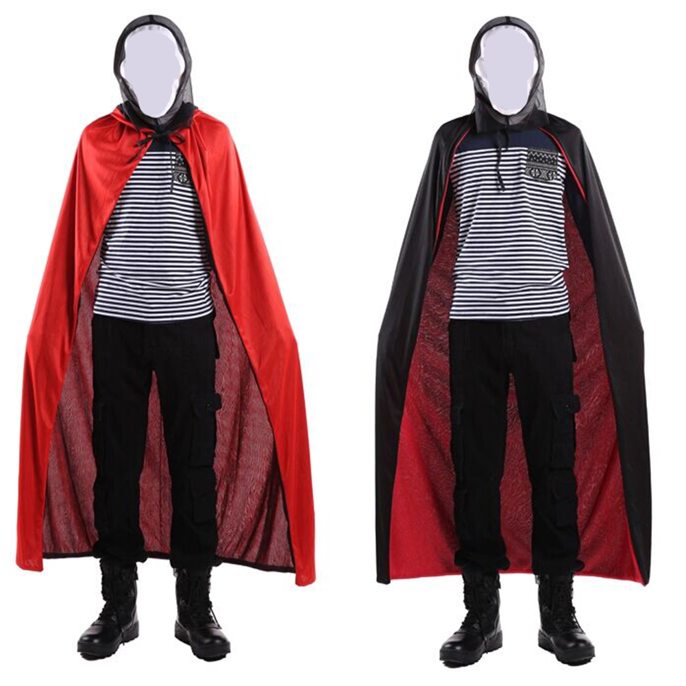 Wholesale Children Halloween Cloak Black Cloak Costume Black and Red