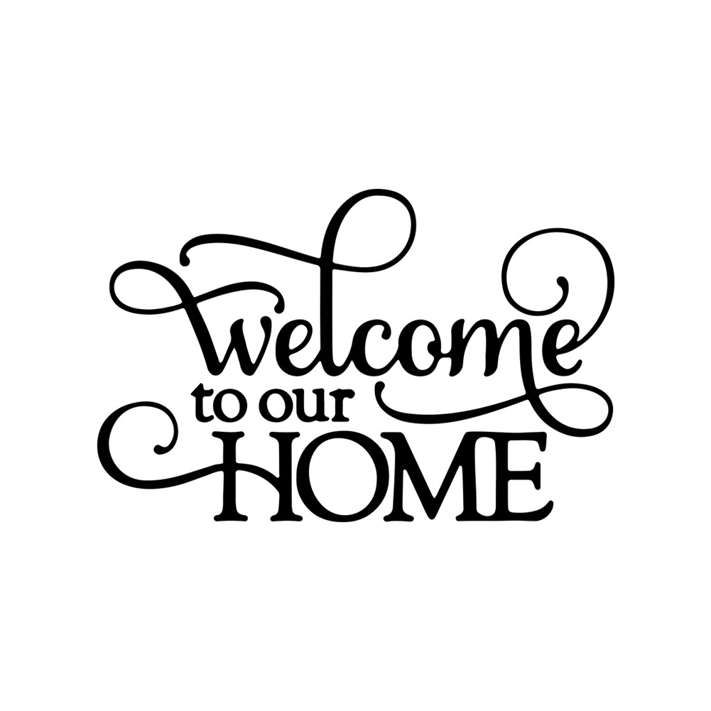 Welcome to Our Home Wall Sticker Home Waterproof Decal Decoration AF2974 56x36cm