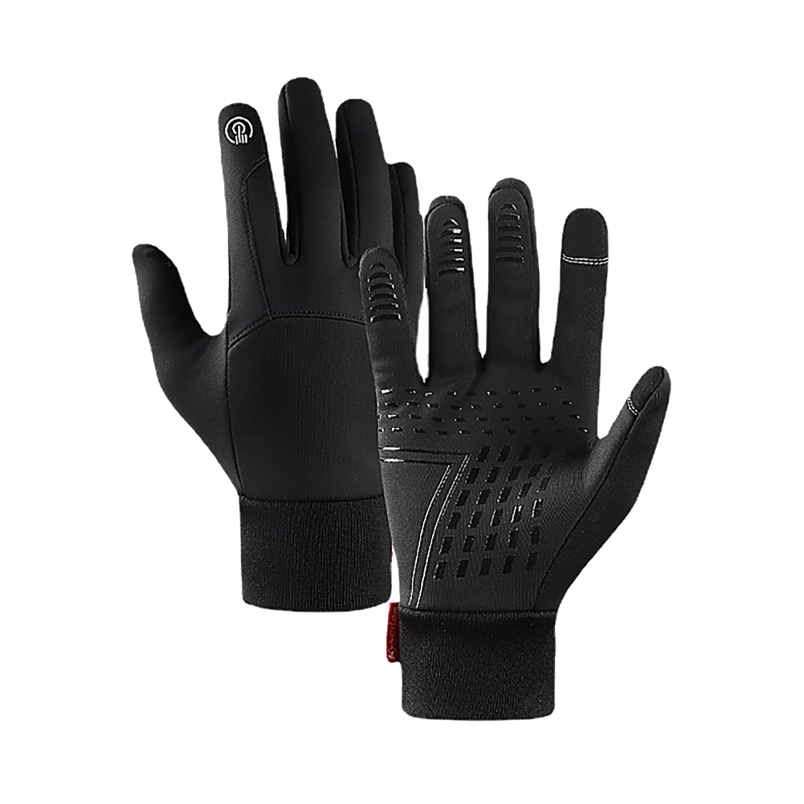 Sports Winter Cycling Gloves Touch Screen Function Water Resistant Windproof Warm Anti-Slip Plush-lined Full Finger Gloves
