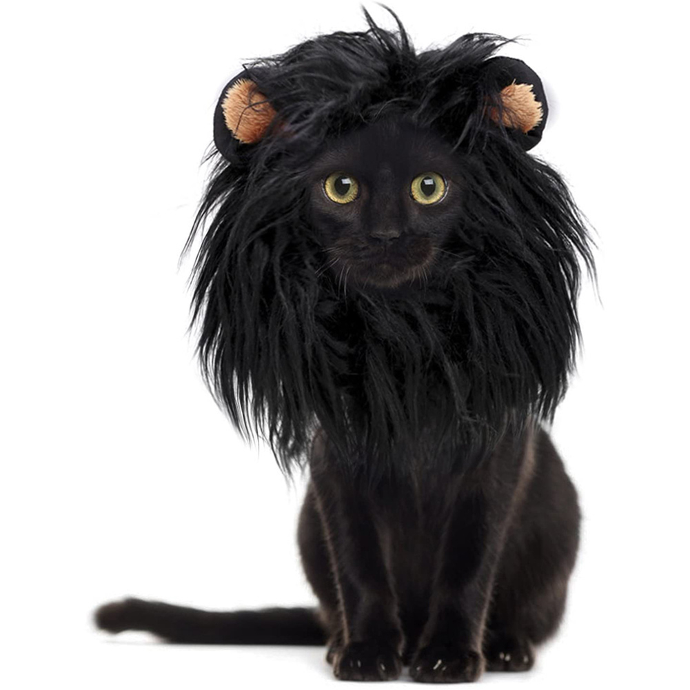 Polyester  Headgear Wig Hat Dog Cat Lion Shape Costume Pet Supplies L
