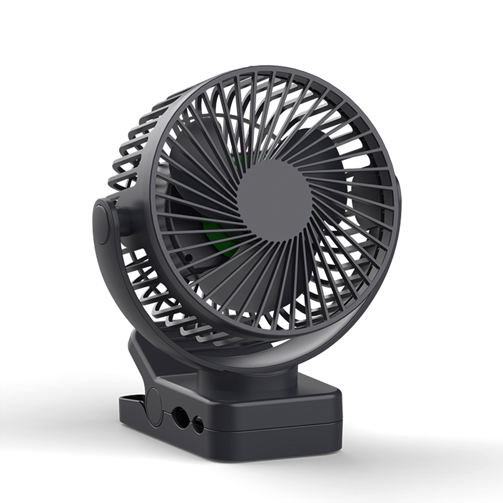 8-inch Clip On Fan, Remote Control Portable Fan With Adjustable Night Light, 3 Speeds Strong Airflow And Quiet Operation Fan For Office Dorm Bedroom Strolle black