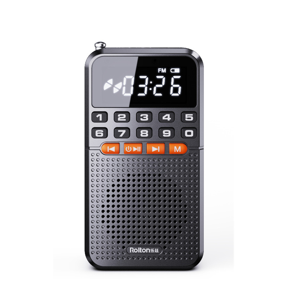 T1 Portable FM Radio Easy Adjustment Pocket Radio Longest Lasting Retro Radio With Telescopic Antenna For Elder Home Running black