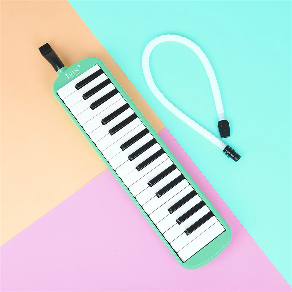 32-key Piano Professional Playing Musical Instrument with Mouthpiece + Long Hose green_32 keys