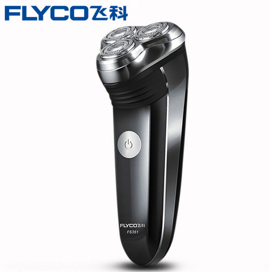 Flyco-FS361 Men shaver 3D Floating Head 220v 2w 8h Charge with Pop up Trimmer black_British regulatory