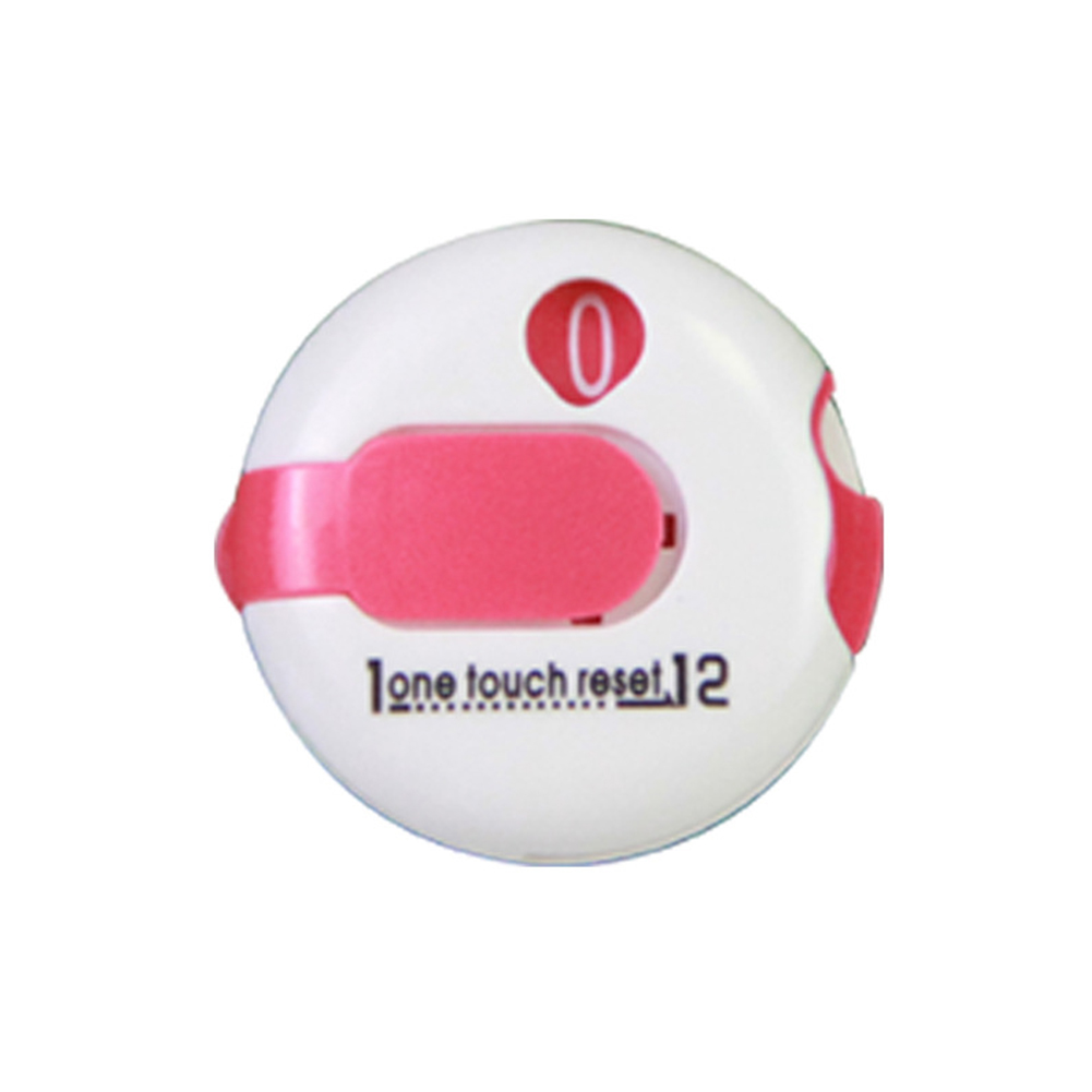 Mini Golf Stroke Score Counter One Touch Reset Professional Scoring Tool Precise Marker For Golf Course white/pink