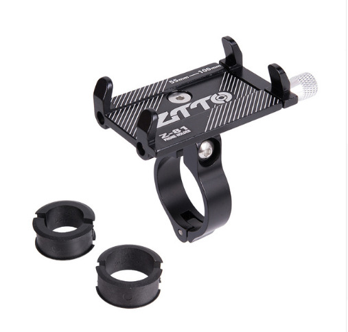 ZTTO Aluminum Alloy Bike Phone Holder Reliable Mount Universal Mobile Cell GPS Metal Motorcycle Holder black