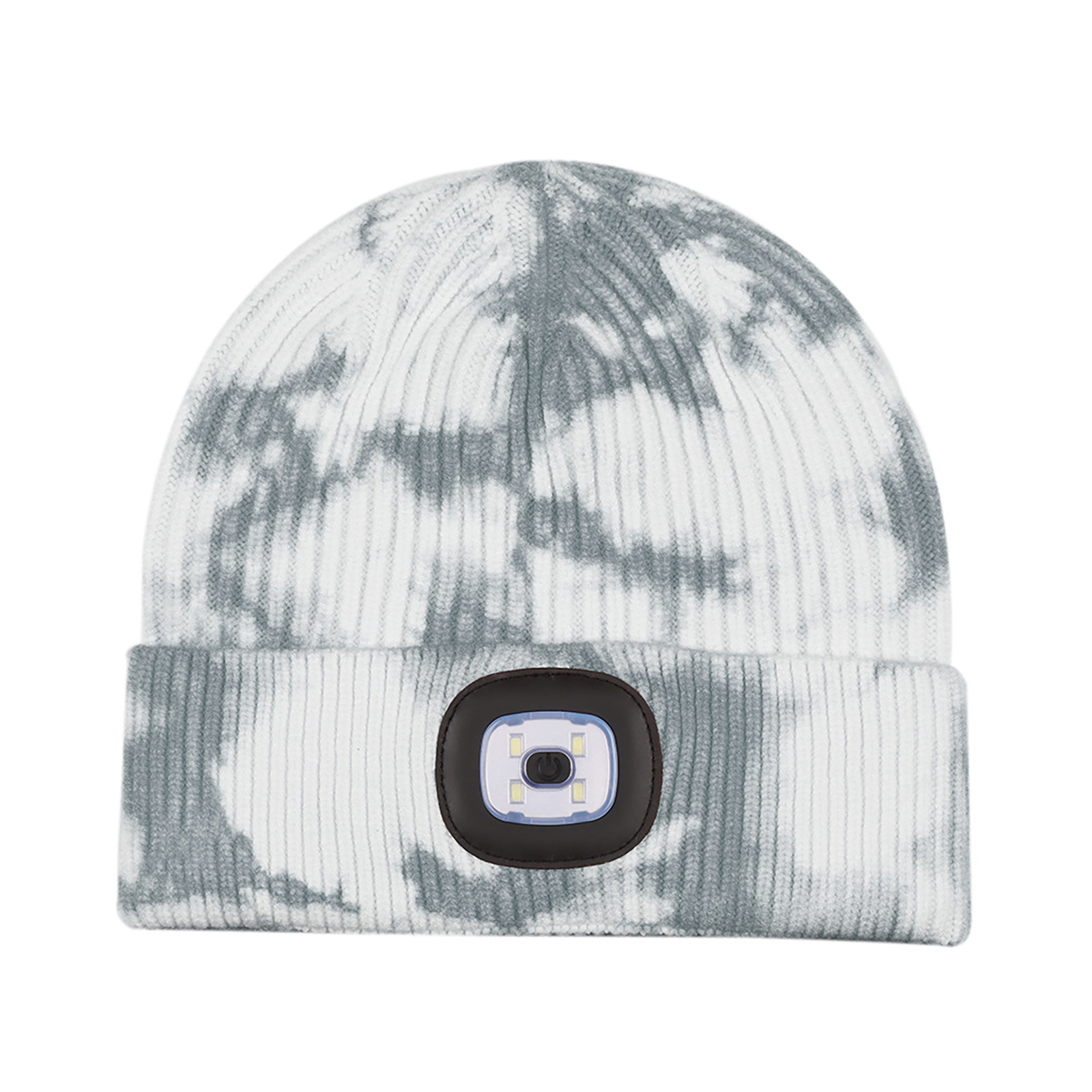 LED Beanie With Light, USB Rechargeable LED Headlamp Beanie Cap, Winter Warm Unisex Knitted Hat For Outdoor Dog Walking Camping Running Hiking, Gifts For Men Women grey