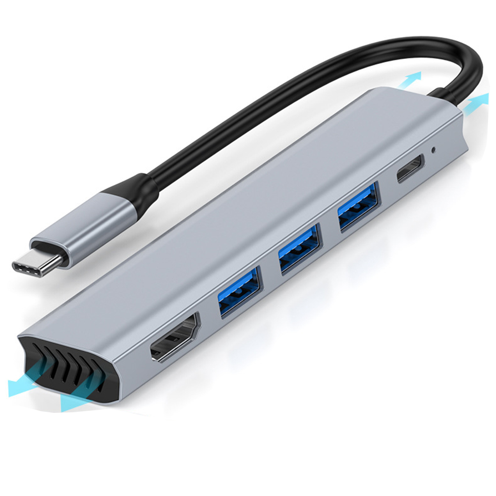 USB C Hub HD Multimedia Interface USB 3.0 USB 2.0 Ports TF SD Card Reader USB Expander Multiport USB Splitter For PC Laptop Five-in-one model B