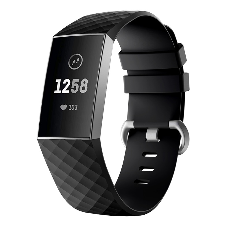 fitbit charge 3 classic band black