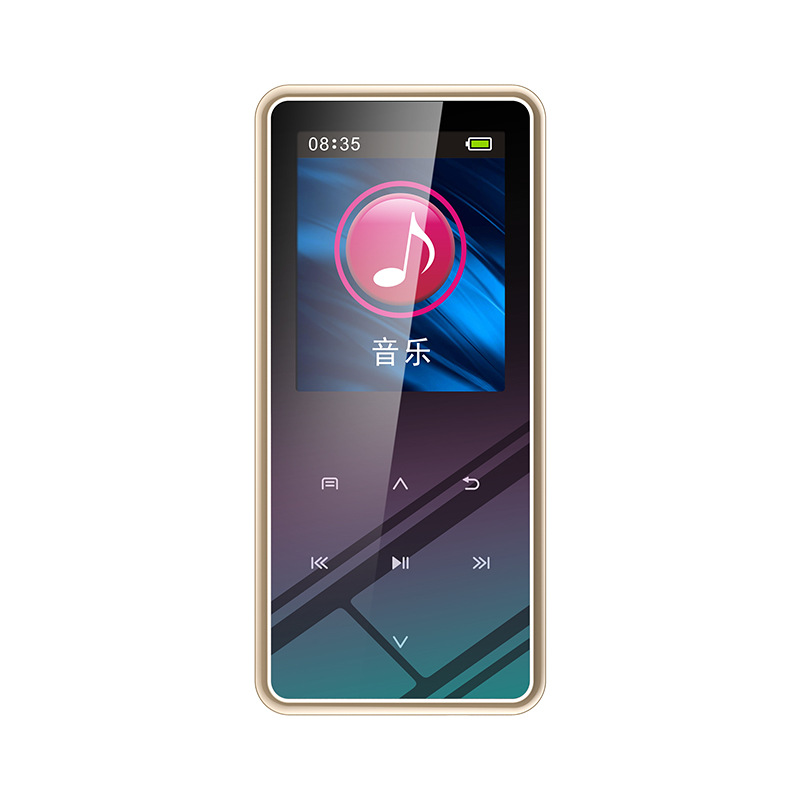 8GB/16GB/32GB M12 1.5 Inch MP4 Player LCD Display Bluetooth V4.2 800ma Battery MP3 Mini MP4 Lossless HIFI Music Vedio Player Gold with Bluetooth