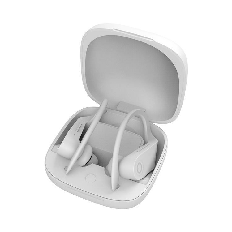 Wireless Headset Bluetooth 5.0 Stereo Waterproof Sweatproof Sports Headphone white