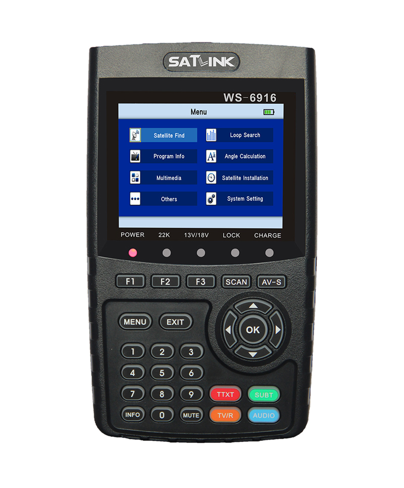 Satlink Ws6916 Dvb-s2/s Satellite Detector Mpeg2 Mpeg4 H.265 Rangefinder