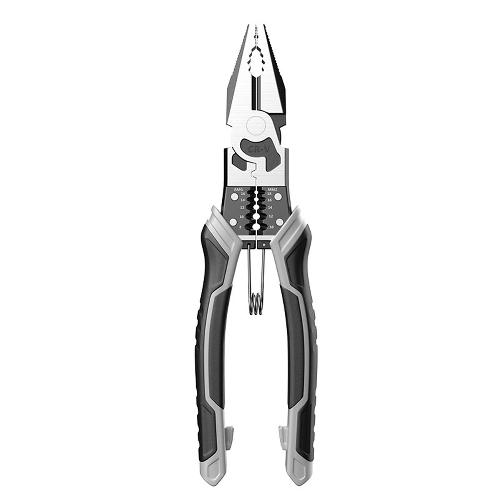 Crimping Pliers Wire Crimping Tool With Anti Slip Handle Crimping Groove Stripping Functions 9 Inch Cable Crimping Pliers Manual Tool