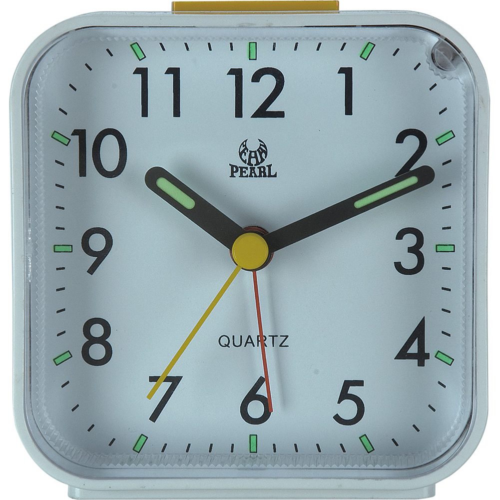 Portable Silent Noctilucence Alarm Clock with Night Light Snooze Function for Kids Table Desktop Beside white