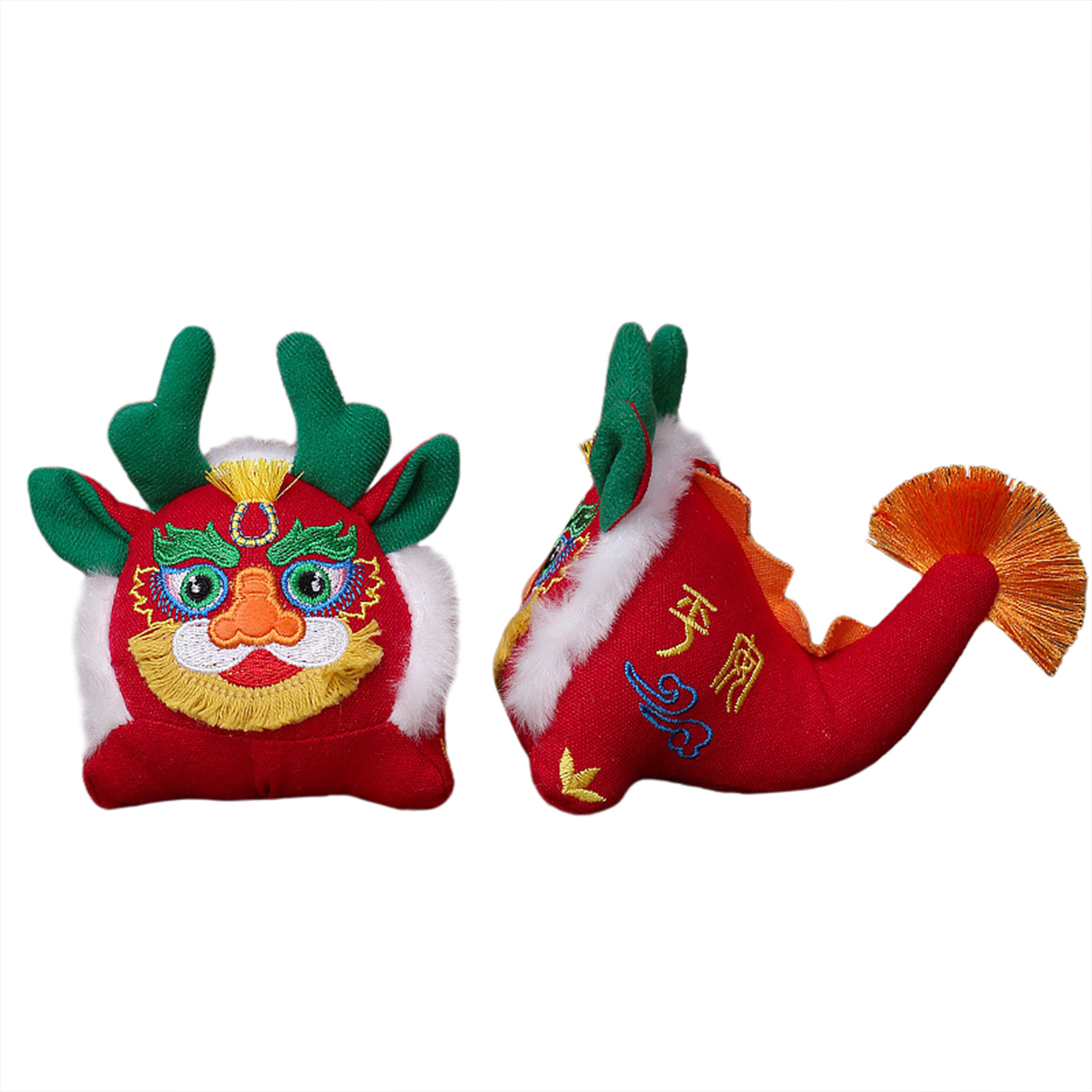 Cartoon Dragon Plush Doll Chinese Dragon Plush Toys Soft Stuffed Anime Animal Plushies For New Years Gifts Home Decor A red 12cm