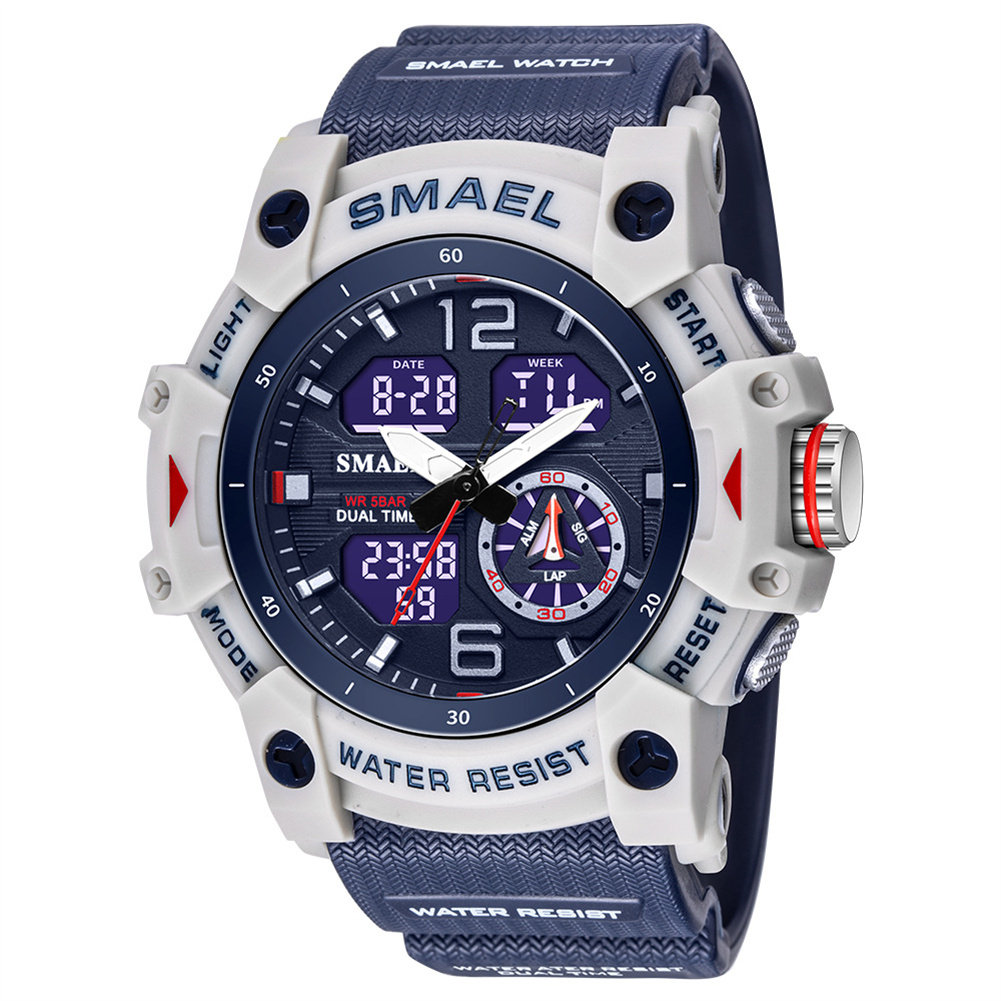 SMAEL Luxury Men Fashion Business Watch Led Digital Sports Quartz Wristwatch