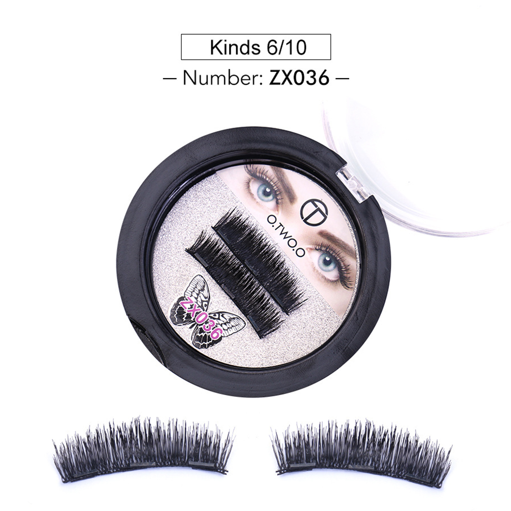 2PCS 3D Magnetic False Eyelashes with Soft Hair Stylish Beauty Supplies Gift