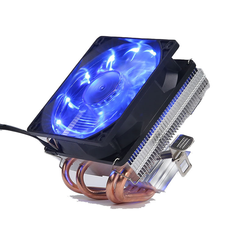 4 Copper Tubes Fans CPU Cooler LED CPU Cooling Fan PWM Silent CPU Cooler LGA/115X/775/AMD 3Pin PC CPU Cooling Radiator  LGA2011 Blue