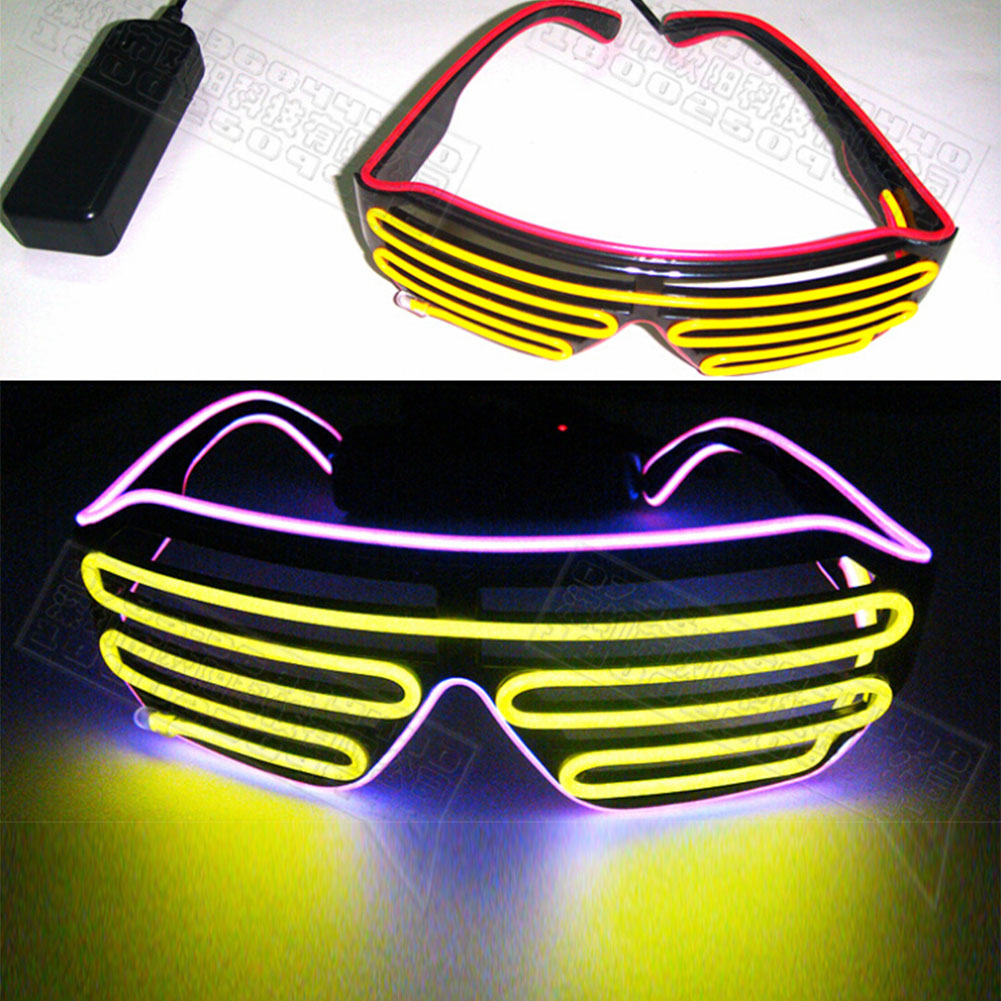 Wholesale LED Doublecolor Luminous Glasses Light UP Shades Type