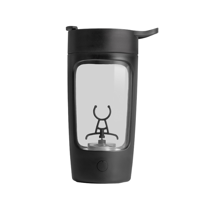 Automatic Mixer Cup Portable Smart Electric Milkshake Cup for Sports black