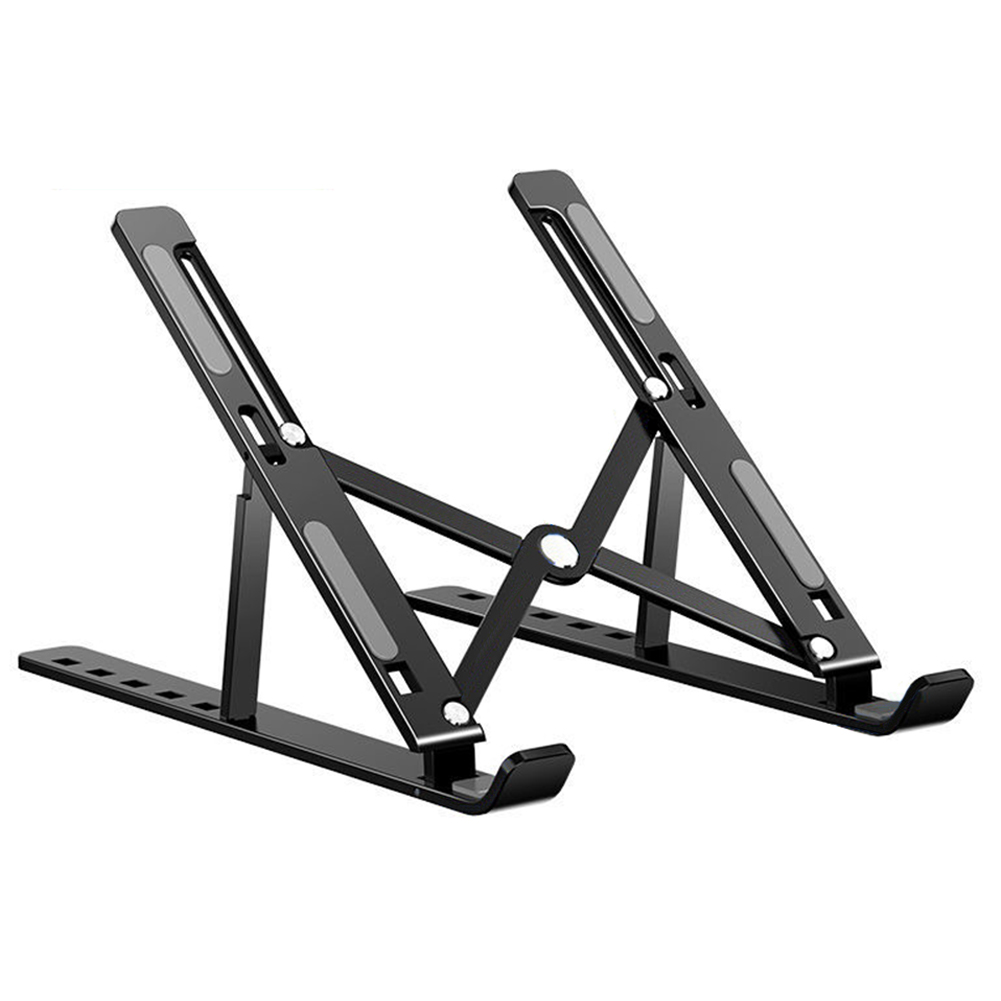 N8 Laptop Stand Aluminum Alloy Computer Folding Riser Adjustable Laptops PC Tabletop Mount For Notebook Tablet Computer N3 Black
