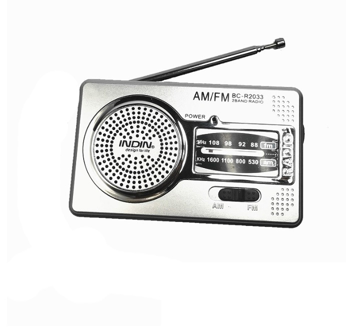 Fm/am  Radio Portable Radio Receiver Abs 100mw Fm Receiver Pocket Radio Digital Music Player Silver