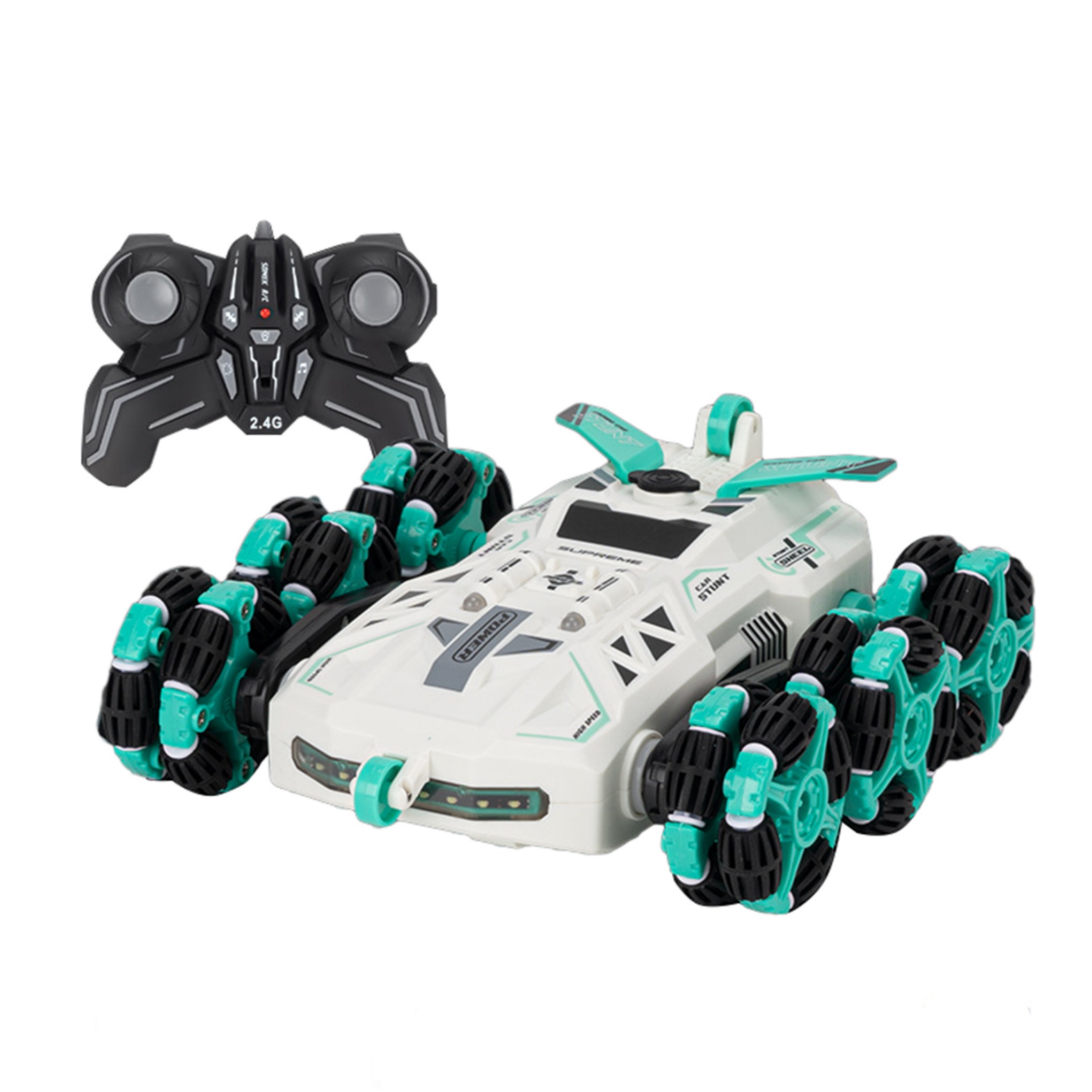 2.4G RC Car 4WD 6-wheel Drift Stunt RC Car Rechargeable Off-road Vehicle Model