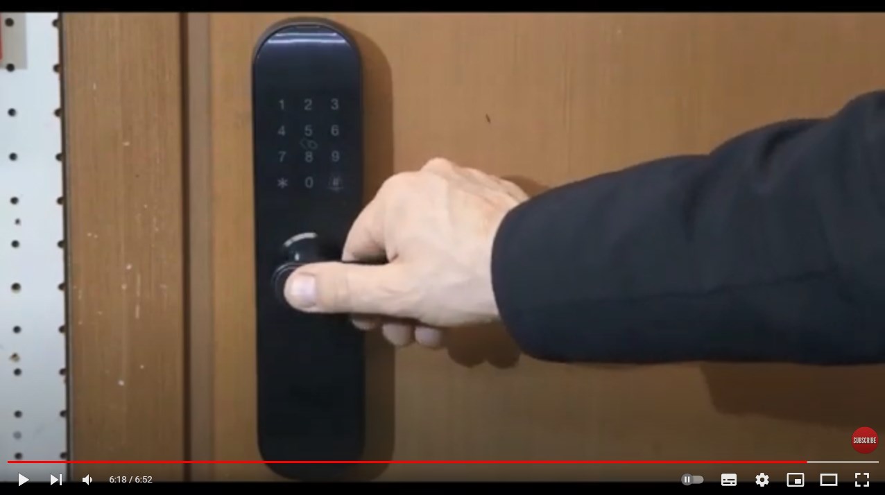 Smart WiFi Home Door Lock Keyless Fingerprint Entry Temporary Password Remote Control Bedroom Hotel black