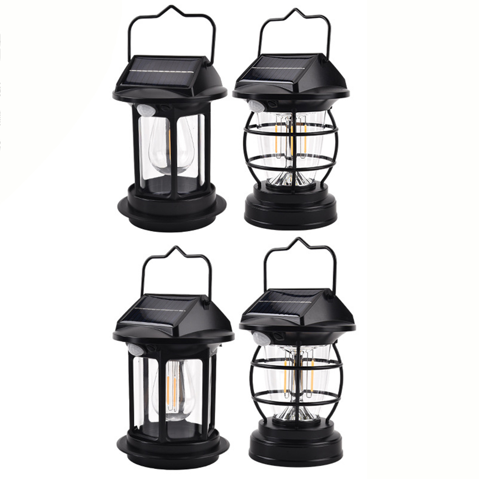 Camping Lantern Rechargeable Portable Camping Light 2 Solar Panels Accelerated Charging LED Tent Lantern Flashlight For Camping Hiking Fishing Hurricane Emergency 7801