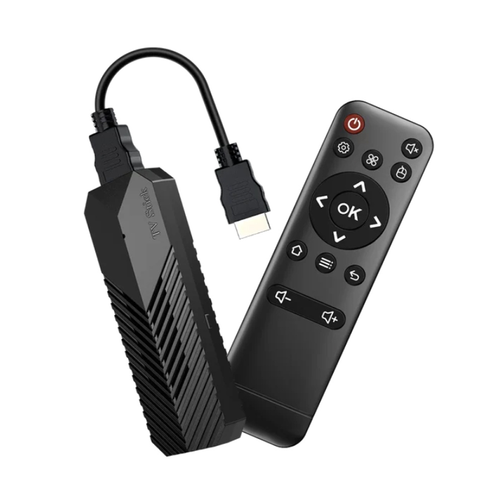 T3MINI TV Stick Mini TV Tuner Stick 4K Streaming Device With Remote Control 2.4G WiFi TV Tuner H.265 Video Media Player Receiver Compatible For Android 10 .0 Device black