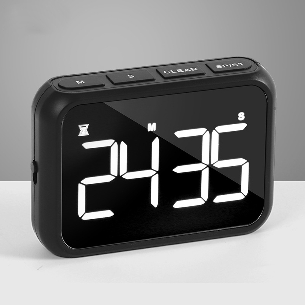 100-minute Led Digital Timer 3-levels Adjustable Volume Large Screen Count Up/down Kitchen Cooking Timer black