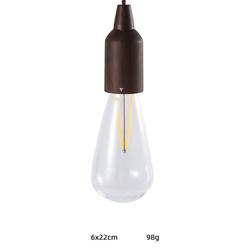 Outdoor Portable Led  Cable  Lamp With Wood Grain Lamp Holder 5v 1a 2w 70lm Various Shapes Camping Tent Christmas Atmosphere Lights Pull Wire Lamp - Slug