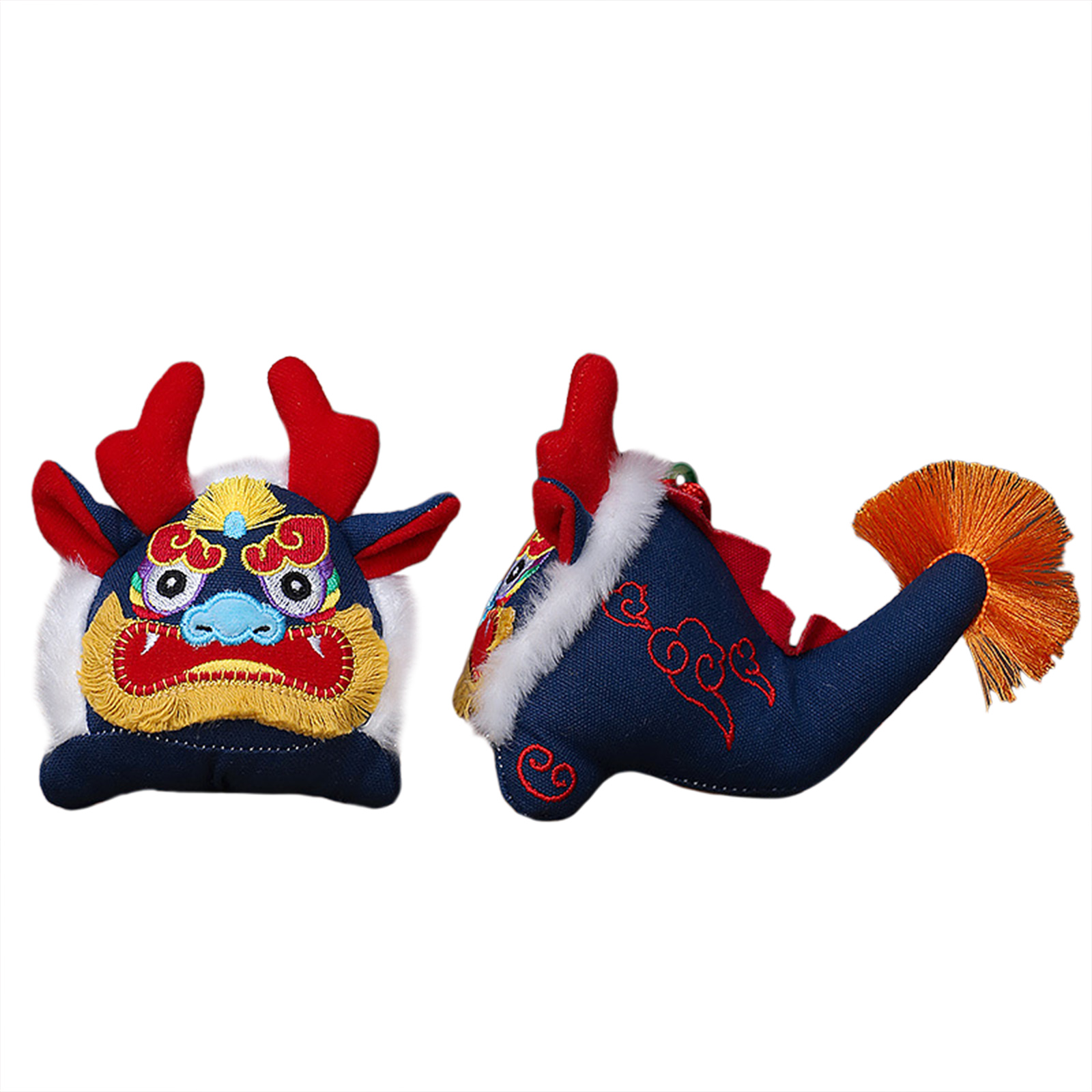Cartoon Dragon Plush Doll Chinese Dragon Plush Toys Soft Stuffed Anime Animal Plushies For New Years Gifts Home Decor A blue 12cm