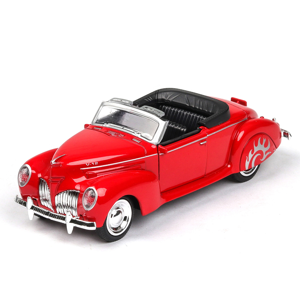 1 38 Simulation Alloy Convertible Classic Car With Sound And Light 