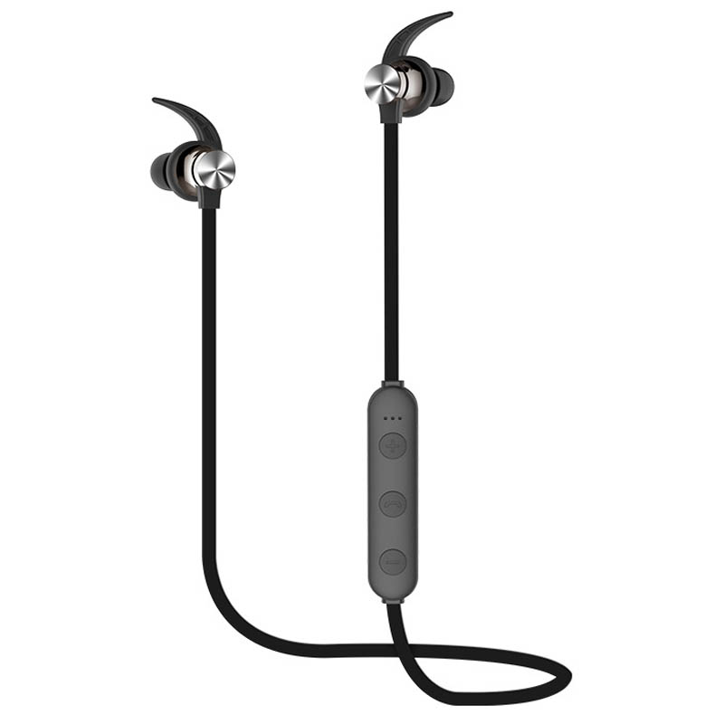 XT22 Sports Wireless Bluetooth Earphone Magnetic Attraction Headset 3D Stereo Bass Headphone with Mic black