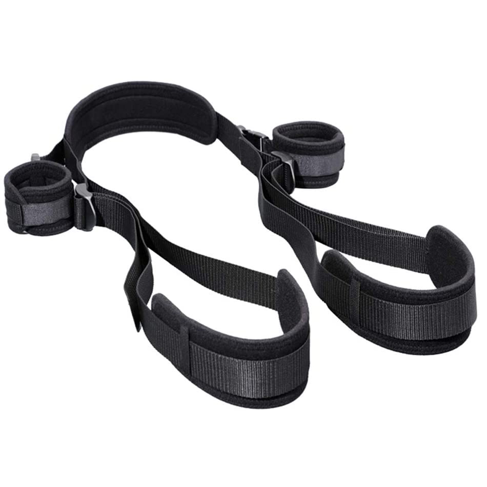 Wholesale BDSM Bondage Kit Thigh Restraints Sling Fetish Sex Position Restraint with Leg Wrist Hand Cuffs for Bed Sex From China picture
