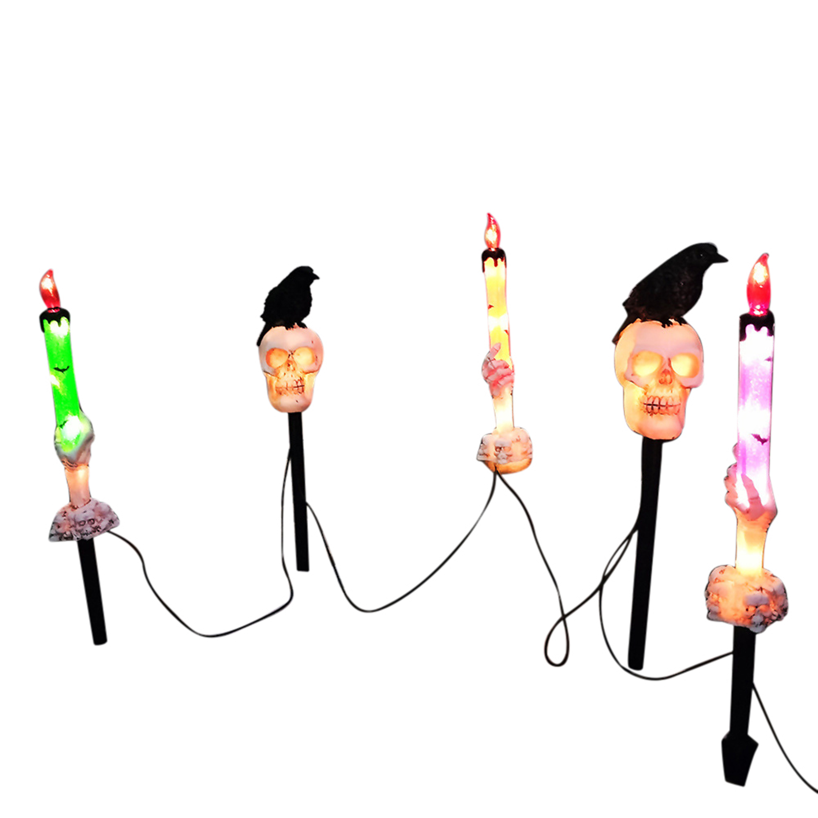 0.03w Outdoor Solar Lights Built In Automatic Timer Waterproof Halloween Props