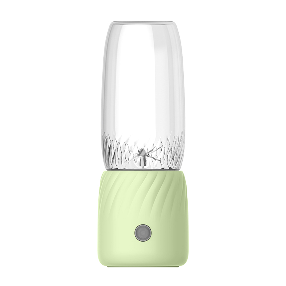 Portable Blender, Portable Juicer Blender With 6 Stainless Steel Blades, Motor Base, Button, 1500mA Battery Personal Size Blender Juicer Cup For School green