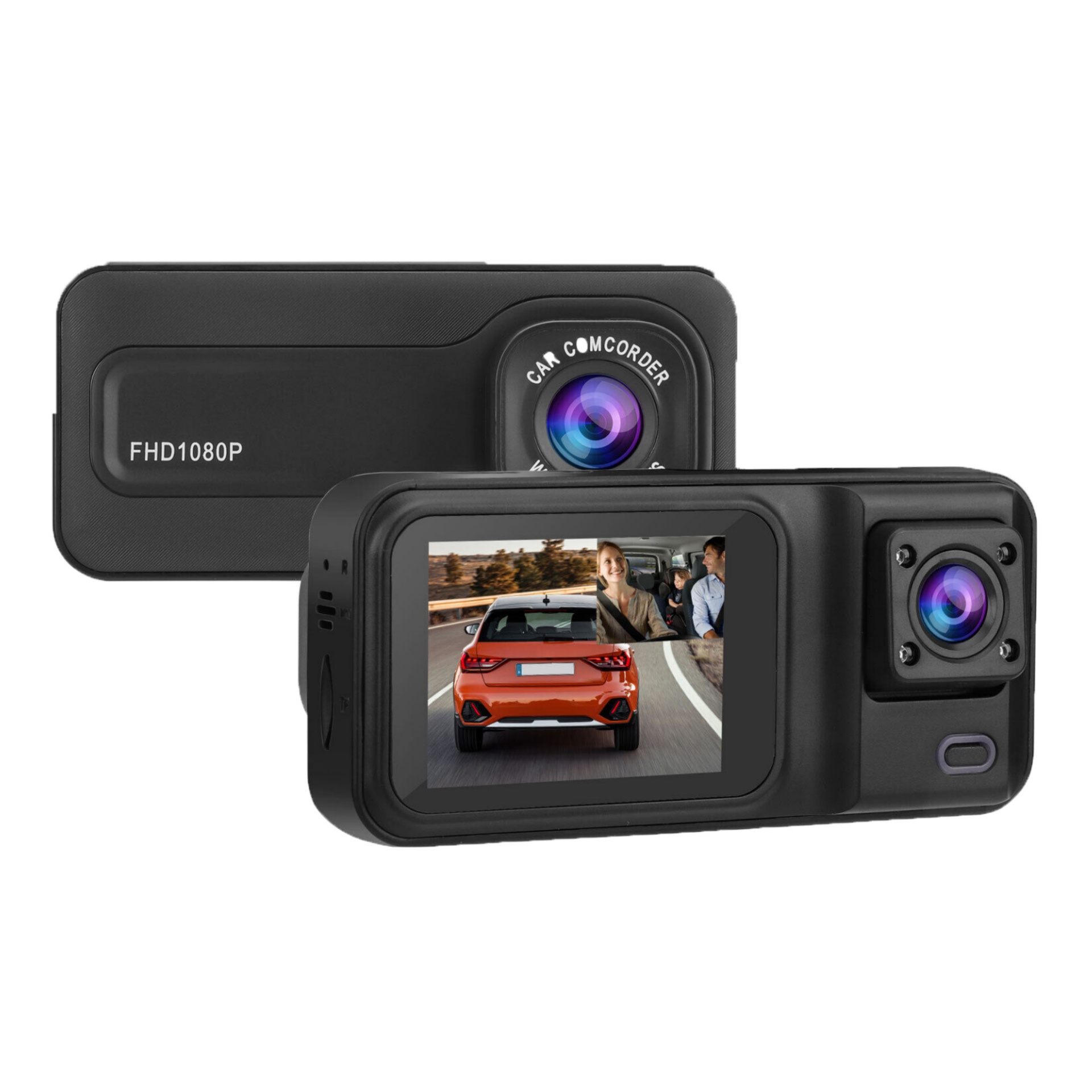 3 Channel Dash Cam 1080P Front 720P Cab 480P Rear Triple Dash Camera IPS Screen