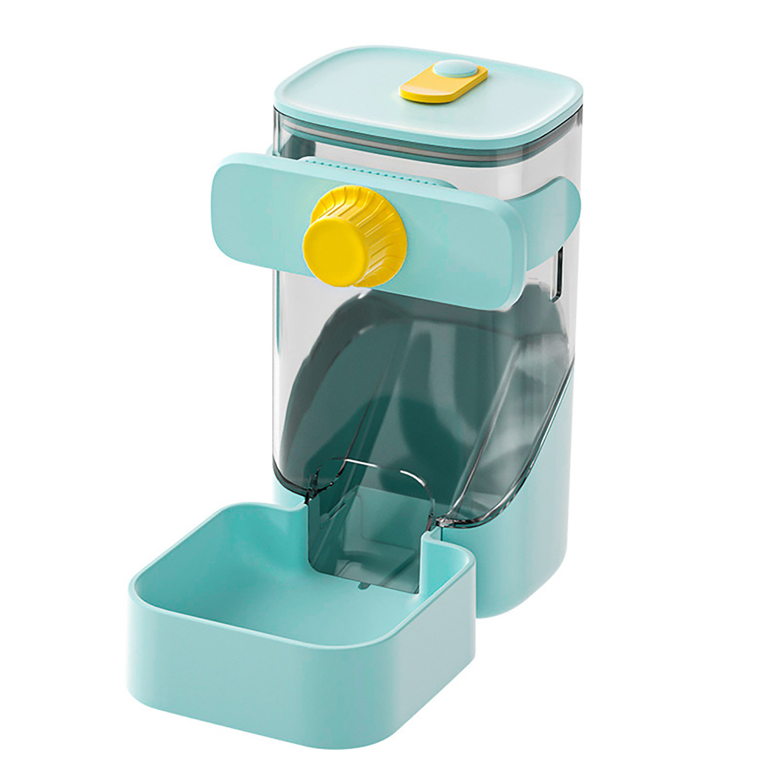 Pet Cats Dogs Drinking Fountain Feeder For Small Pets And Animals Wall Mount Water Feeder Dispenser Large Capacity Pet Cage Hanging Bowl Food Container Hanging water feeder green food (simple)
