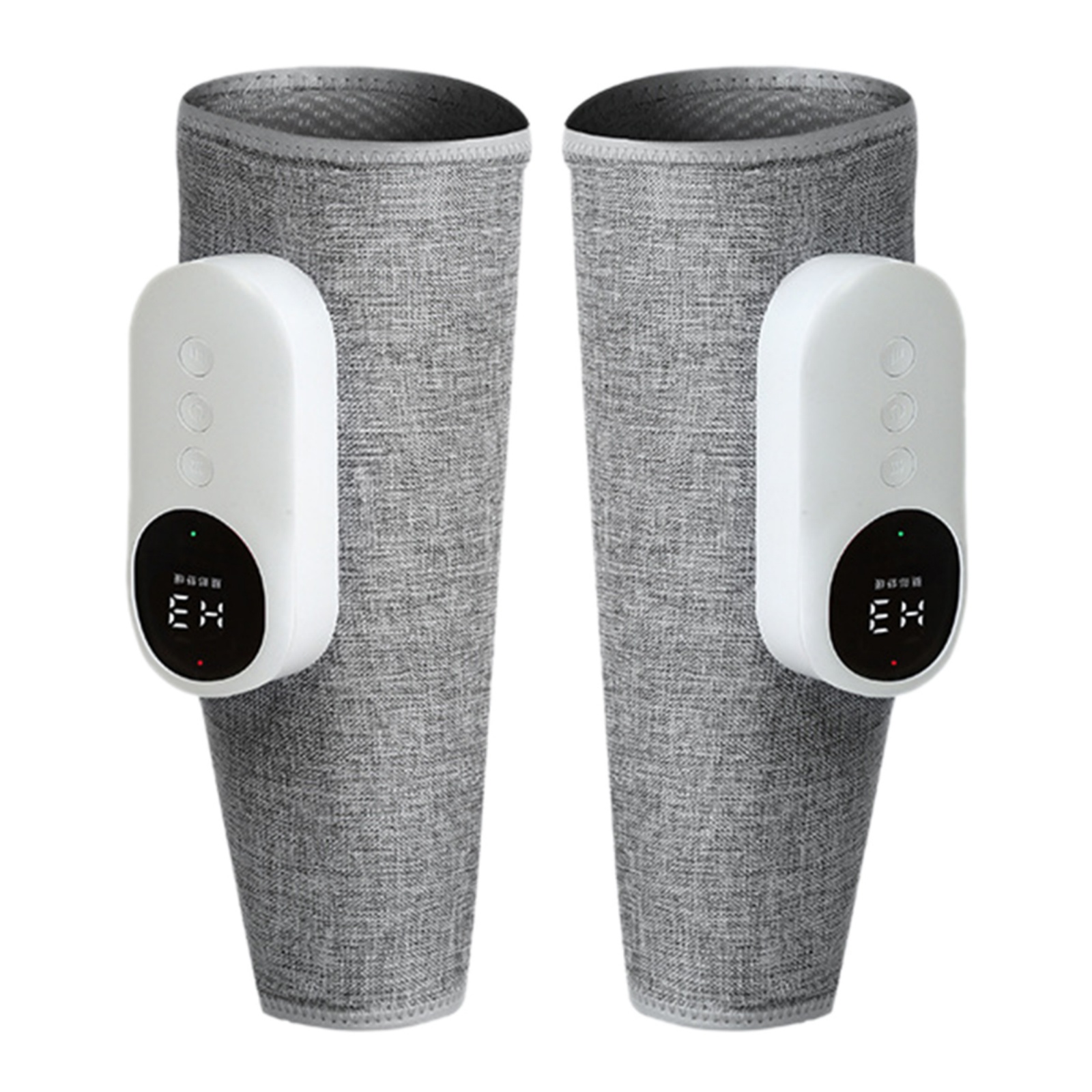 Leg Massager, Air Compression Calf Massager 3 Modes 3 Intensities, Wireless Air Compression Calf Massager For Leg Pain Relief，Circulation, Muscles Relaxation (Both Feet) Gray English manual
