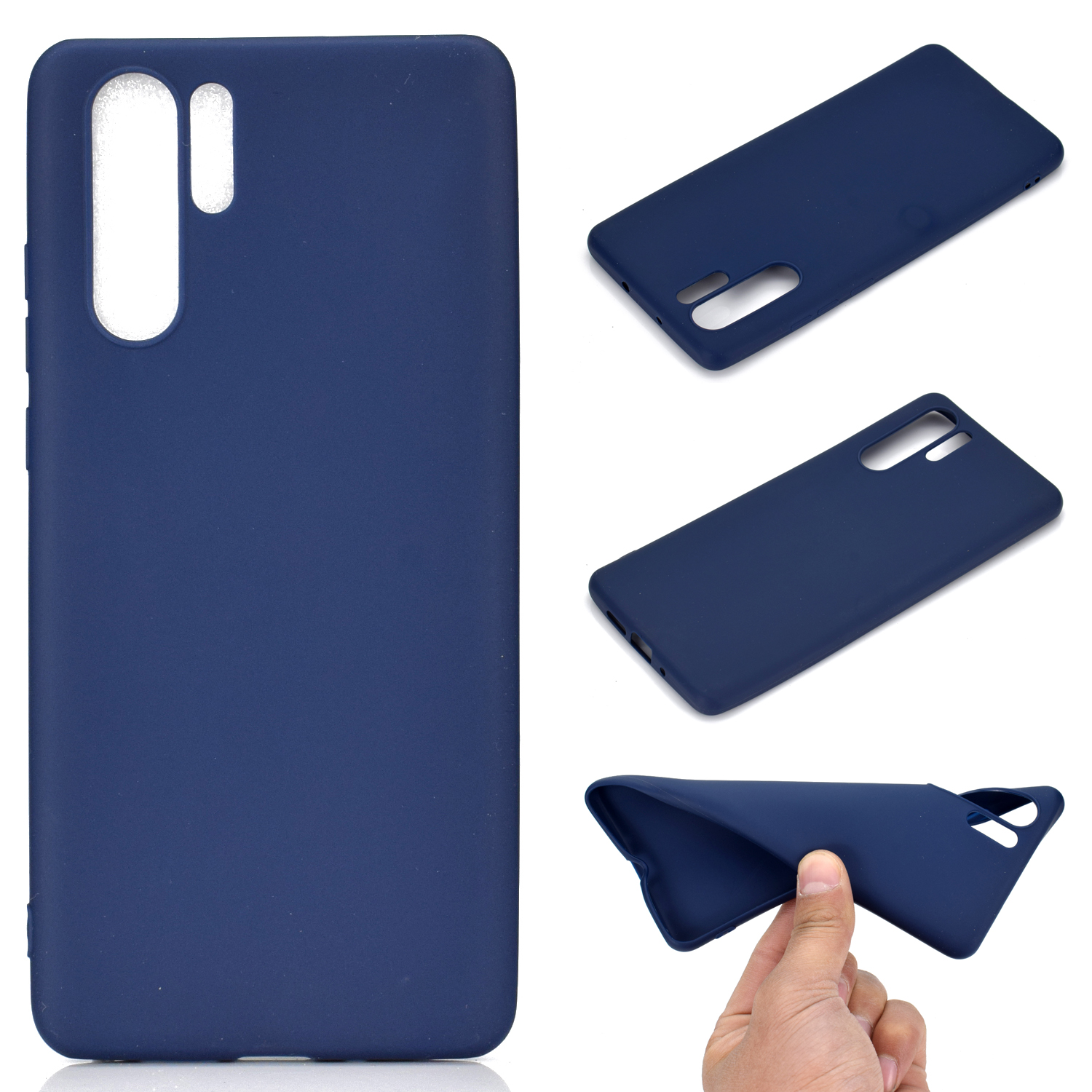 HUAWEI P30 pro Lovely Candy Color Matte TPU Anti-scratch Non-slip Protective Cover Back Case Navy