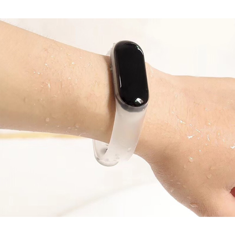 Smart Bracelet Wristband Applicable to Xiaomi 3 Bracelet Smart Watch Wristband Transparent Jelly Wristband  White