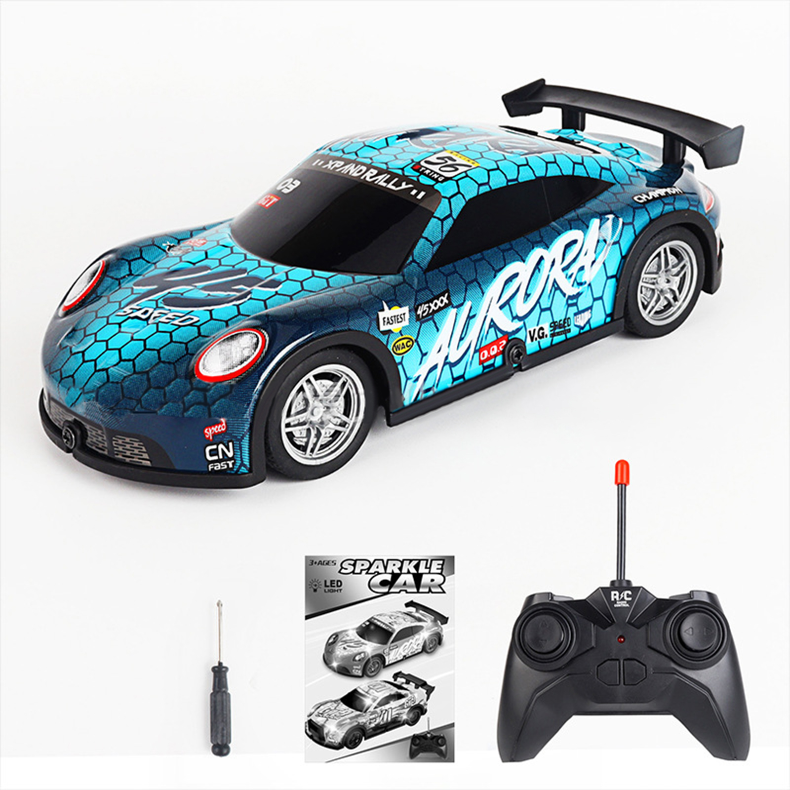 1:22 27HZ Remote Control Racing Car With LED Light 4-Channel Rc Drift Car Model Ornaments Birthday Gifts